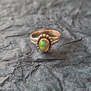 Opal Ring in Sterling silver size 7